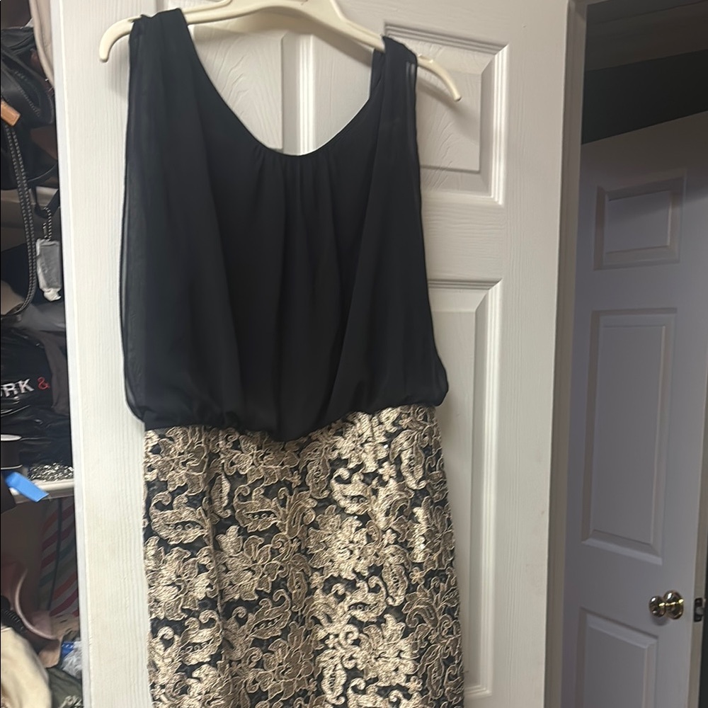 Elegant Black and Gold Dress